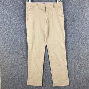 Gap Khakis Men's 32x32 Straight‎ Fit Beige 100% Cotton Adults Hook & Eye